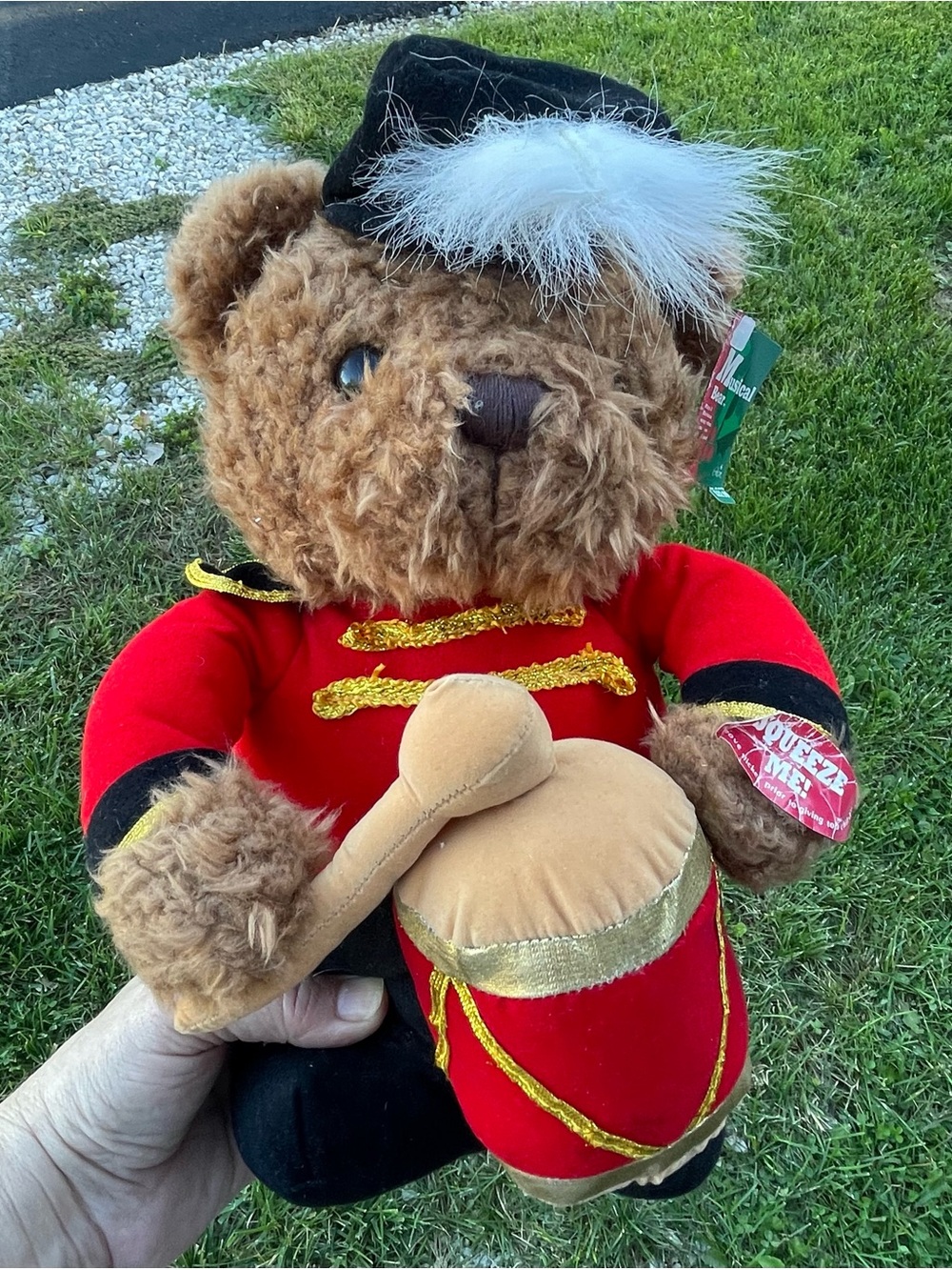 Vintage Christmas Musical Bear Gibson Greetings Plush Toy 1996 Decoration Music
